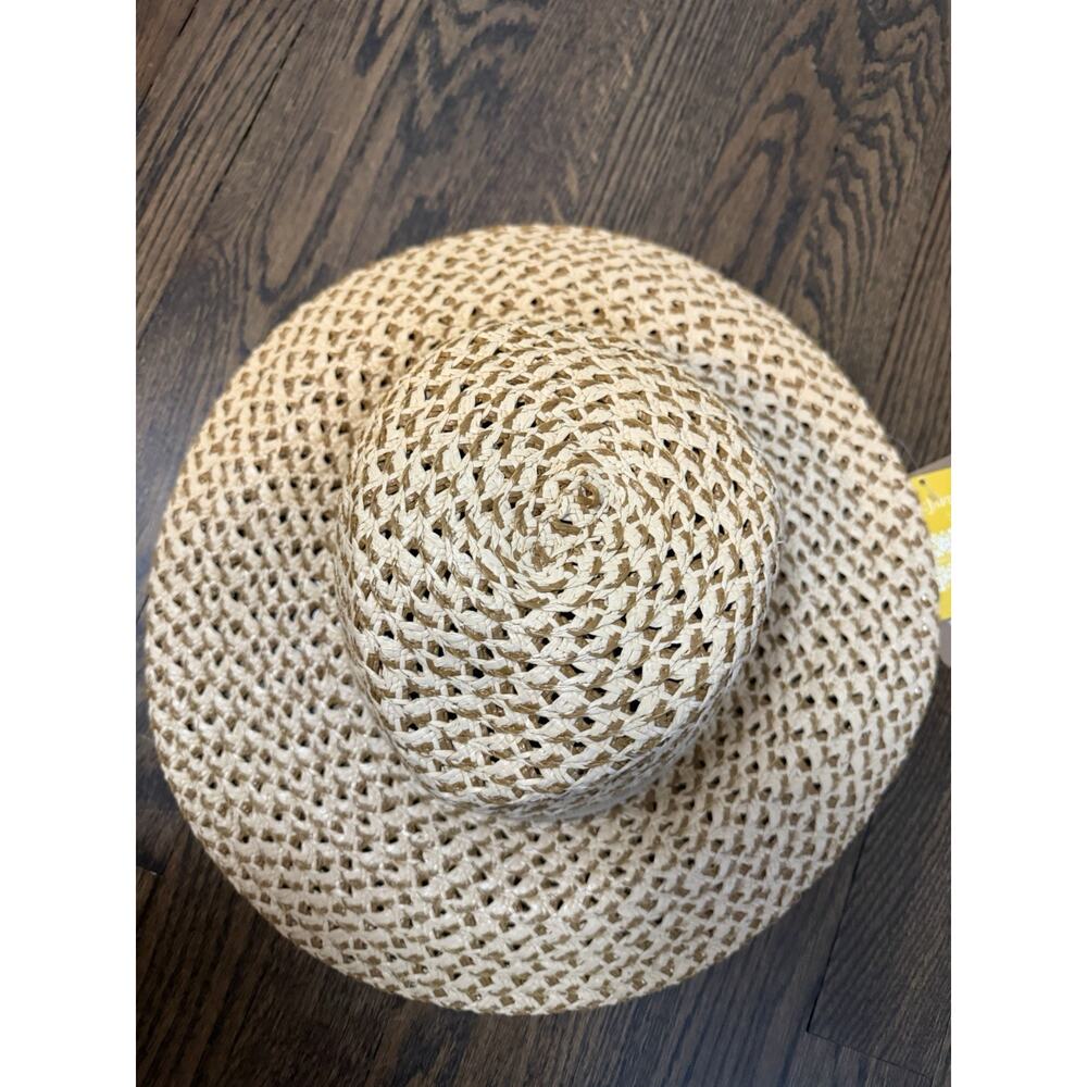 Eric Javits Neutral Raffia Fedora Sunhat Packable One Size NWT $375 - Picture 8 of 16